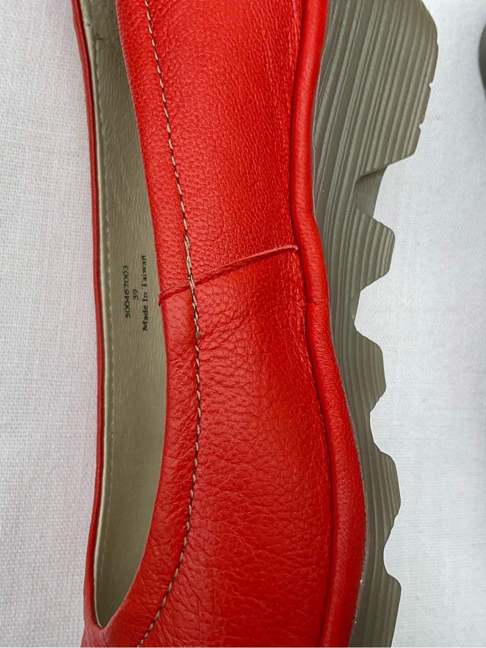 FLY LONDON ORANGE PEEP TOE 1~3/4” WEDGE LEATHER shoes Sz. 39 8.5-9? - Picture 3 of 7